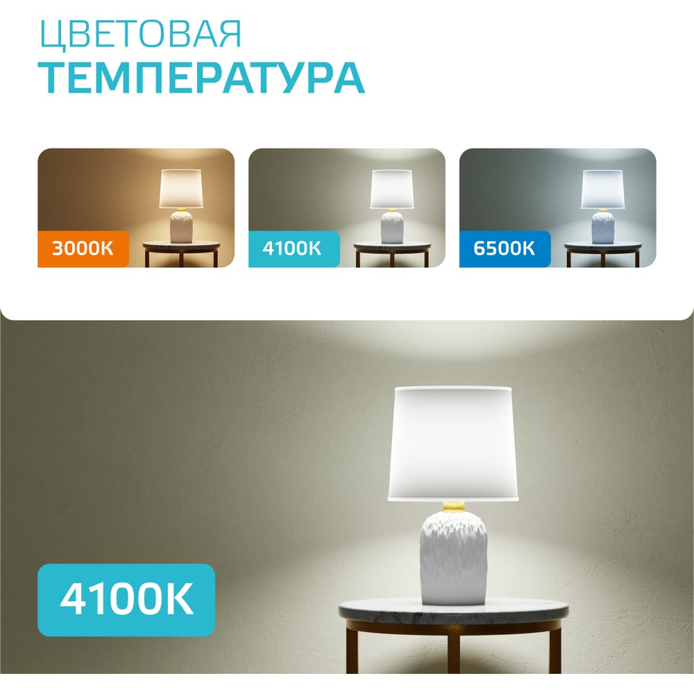 Лампа светодиодная LED Elementary 20W E27 A60 4100k, нейтральный белый, GAUSS