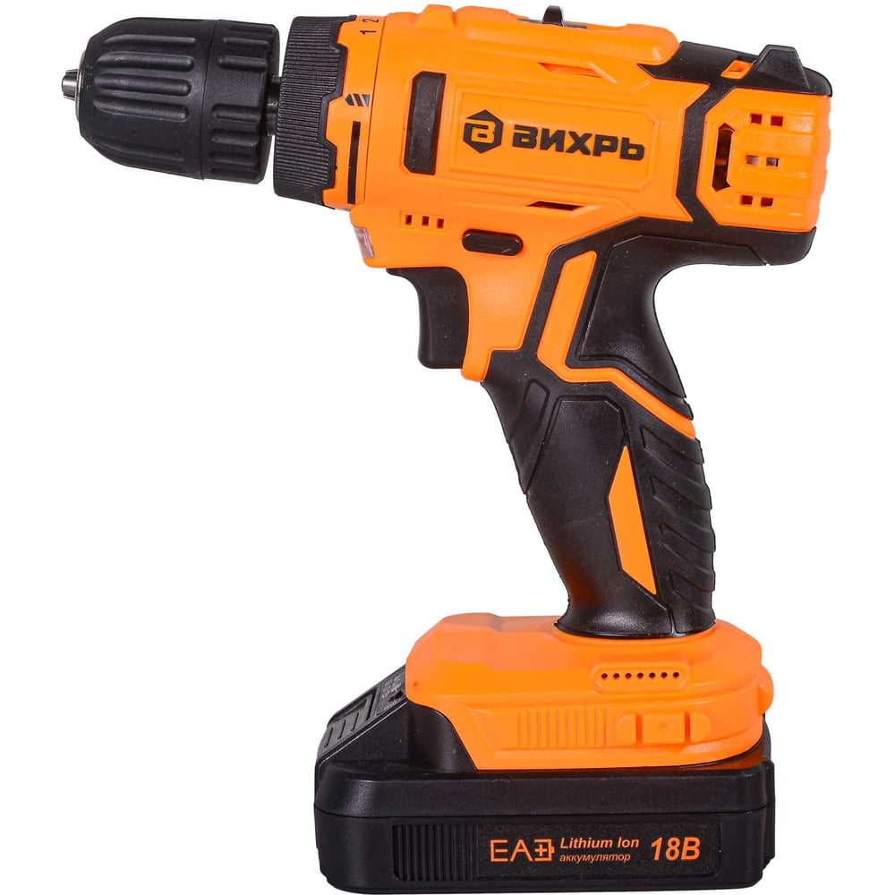 Шуруповерт аккумулят Вихрь ДА-18Л-2КА (18V? 2Li-lon x1,5Ач) кейс