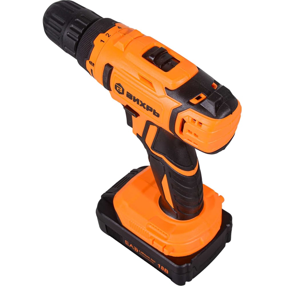 Шуруповерт аккумулят Вихрь ДА-18Л-2КА (18V? 2Li-lon x1,5Ач) кейс
