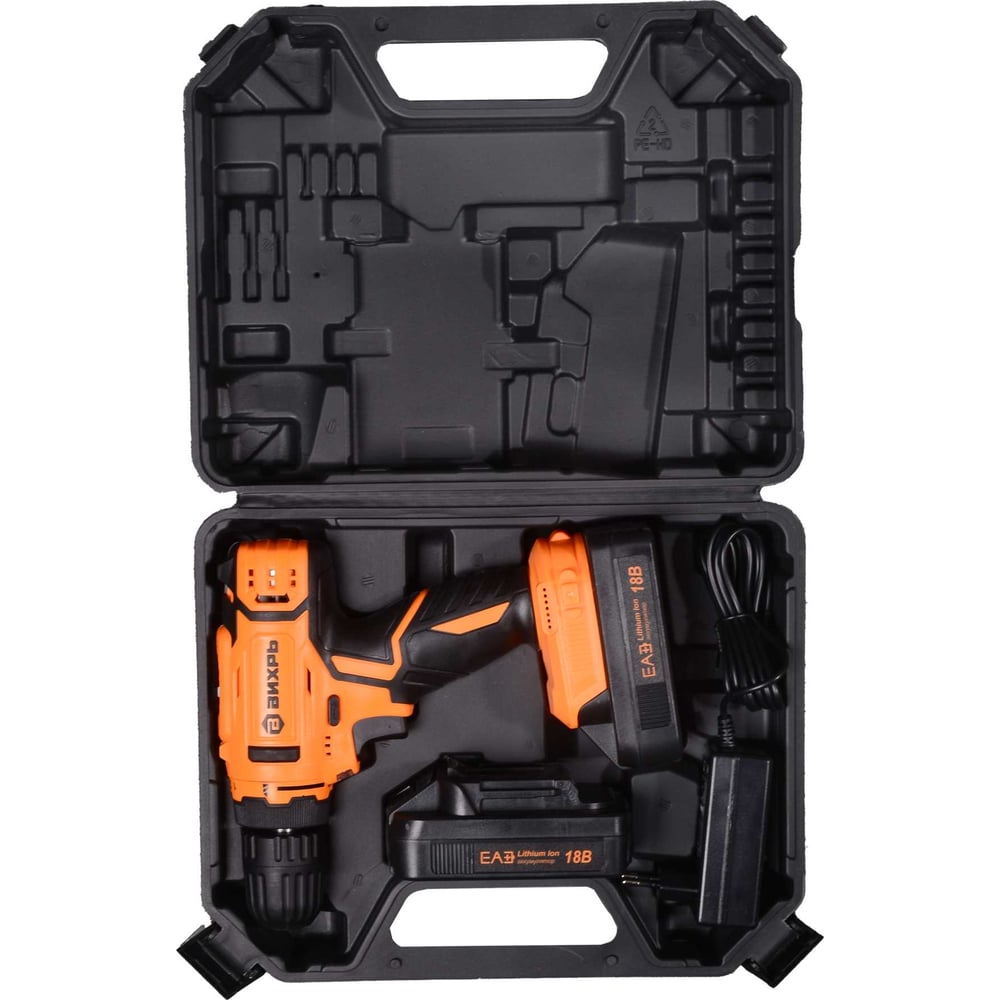 Шуруповерт аккумулят Вихрь ДА-18Л-2КА (18V? 2Li-lon x1,5Ач) кейс
