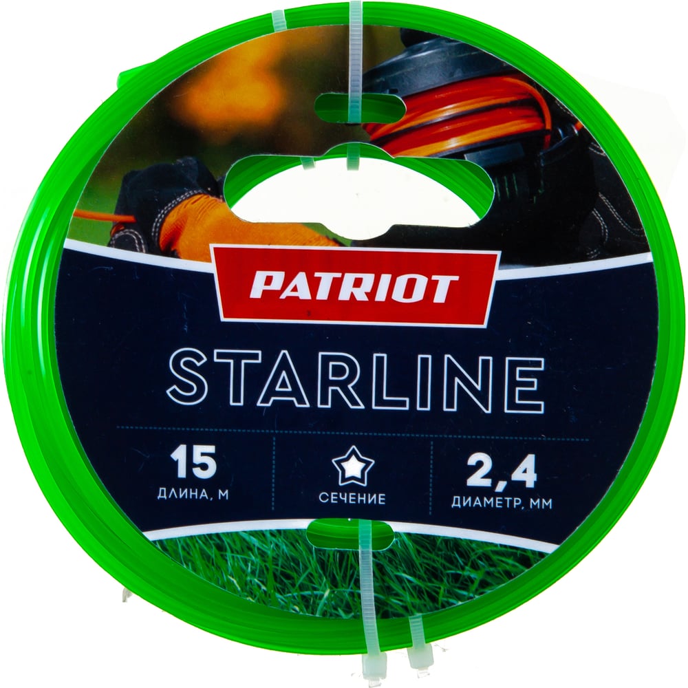 Леска PATRIOT Starline D 2.4мм L 15м (зеленая)