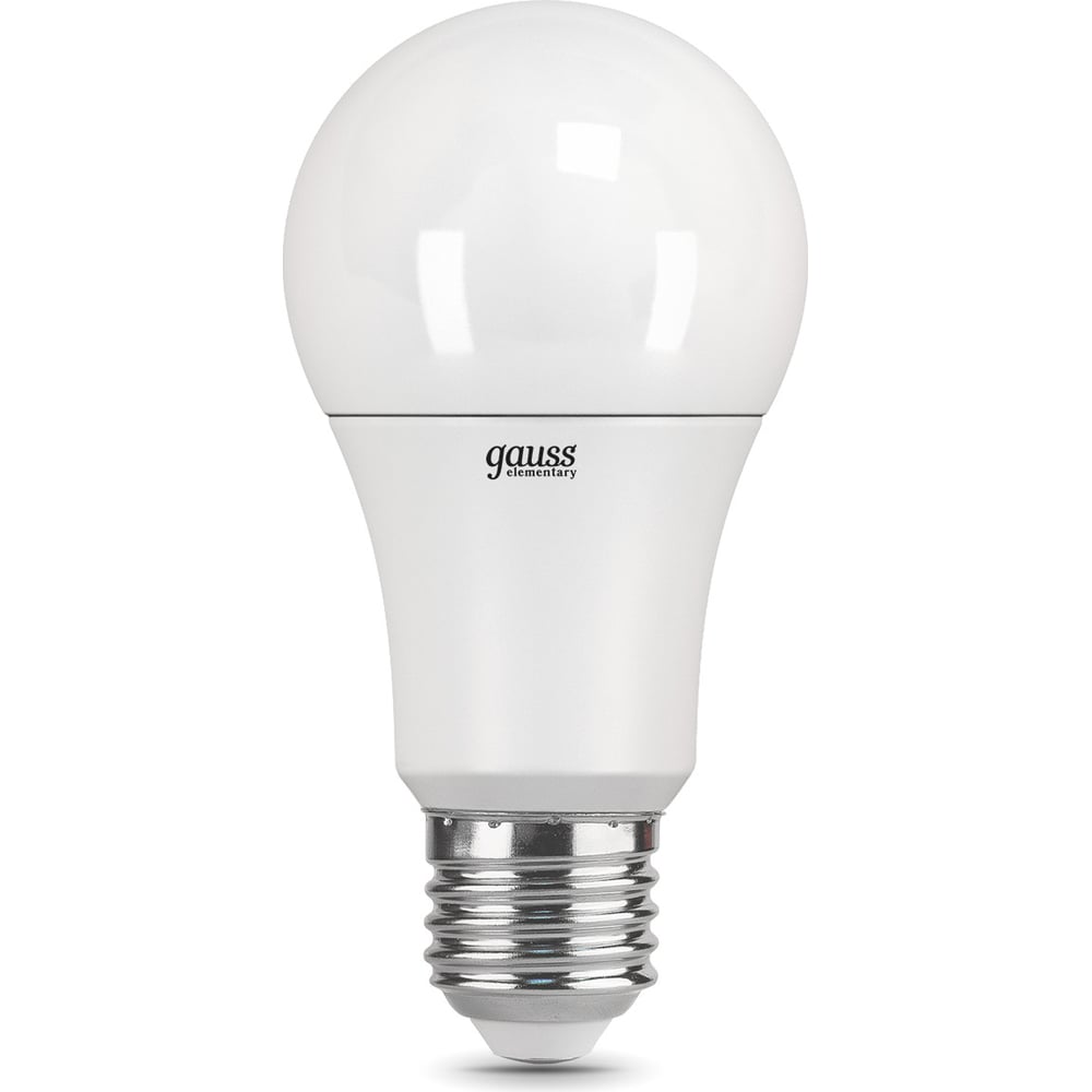 Лампа светодиодная LED Elementary 20W E27 A60 3000k, теплый белый, GAUSS