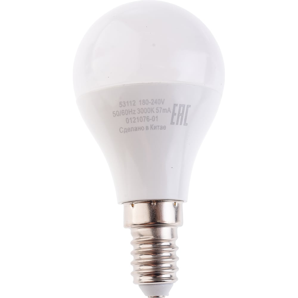 Светодиодная лампа Gauss Elementary Шар 12W 880lm 3000K Е14 LED 1/10/100 53112