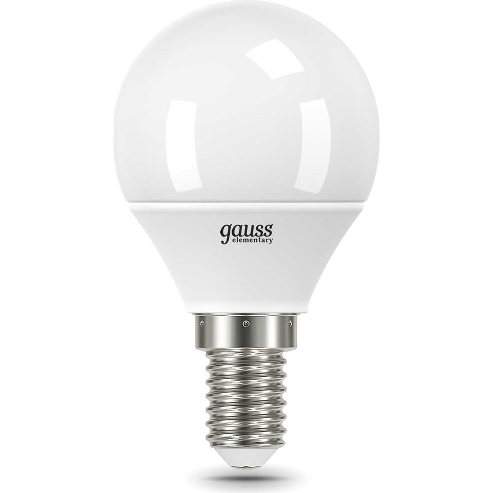 Лампа светодиодная LED Elementary Шар 12W E14 920lm 3000k, теплый белый, GAUSS