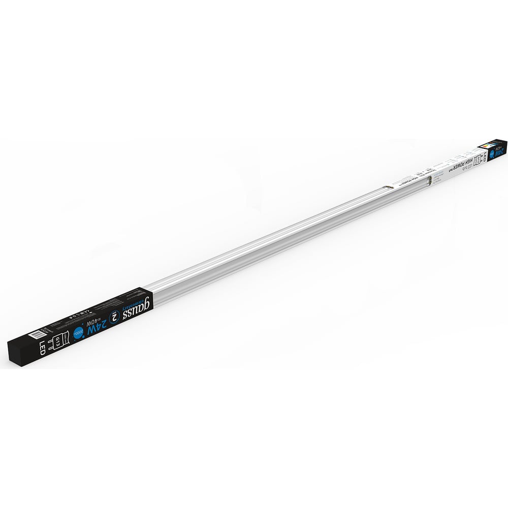 Лампа светодиодная LED Elementary T8 стекло G13 2000lm 24W 4000K, холодный белый, GAUSS