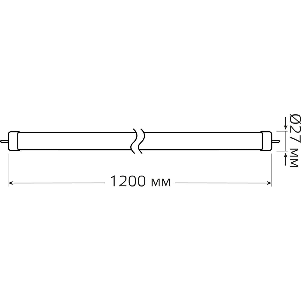 Лампа светодиодная LED Elementary T8 стекло G13 2000lm 24W 4000K, холодный белый, GAUSS