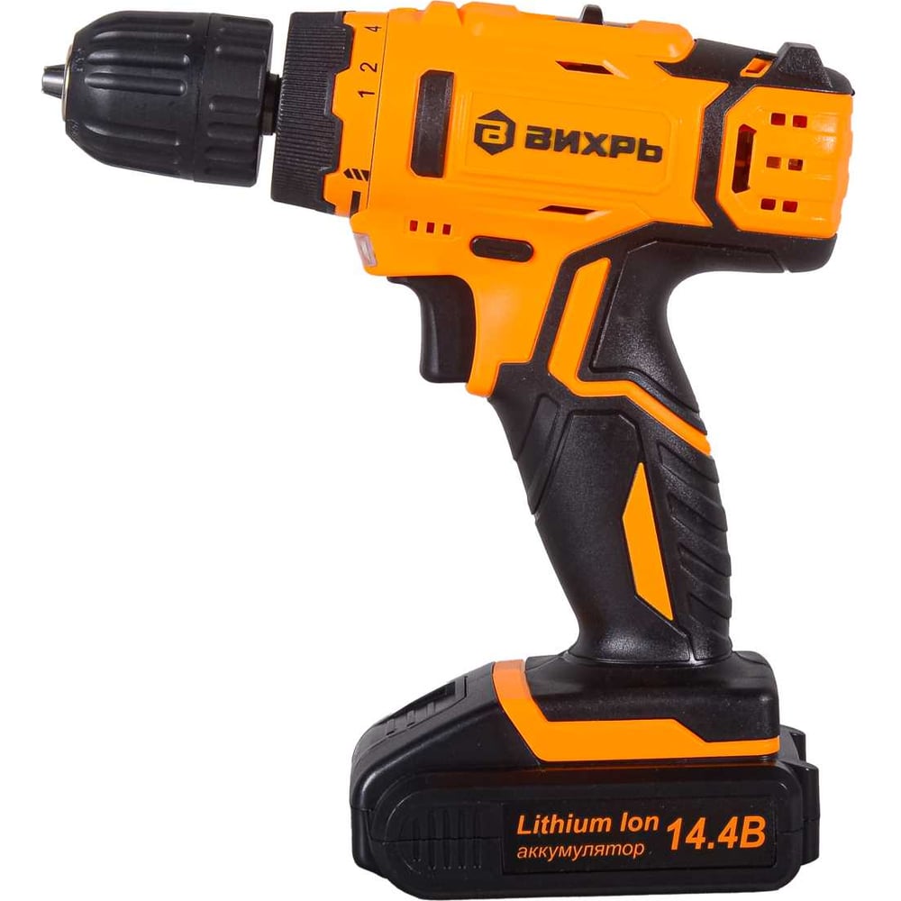 Шуруповерт аккумулят Вихрь ДА-14,4Л-2К (14,4V 2Li-lon x2Ач) кейс