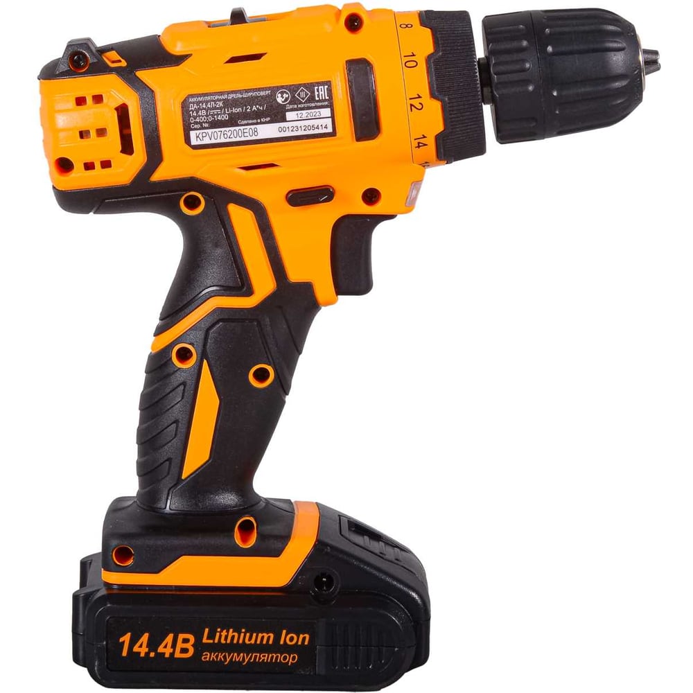 Шуруповерт аккумулят Вихрь ДА-14,4Л-2К (14,4V 2Li-lon x2Ач) кейс