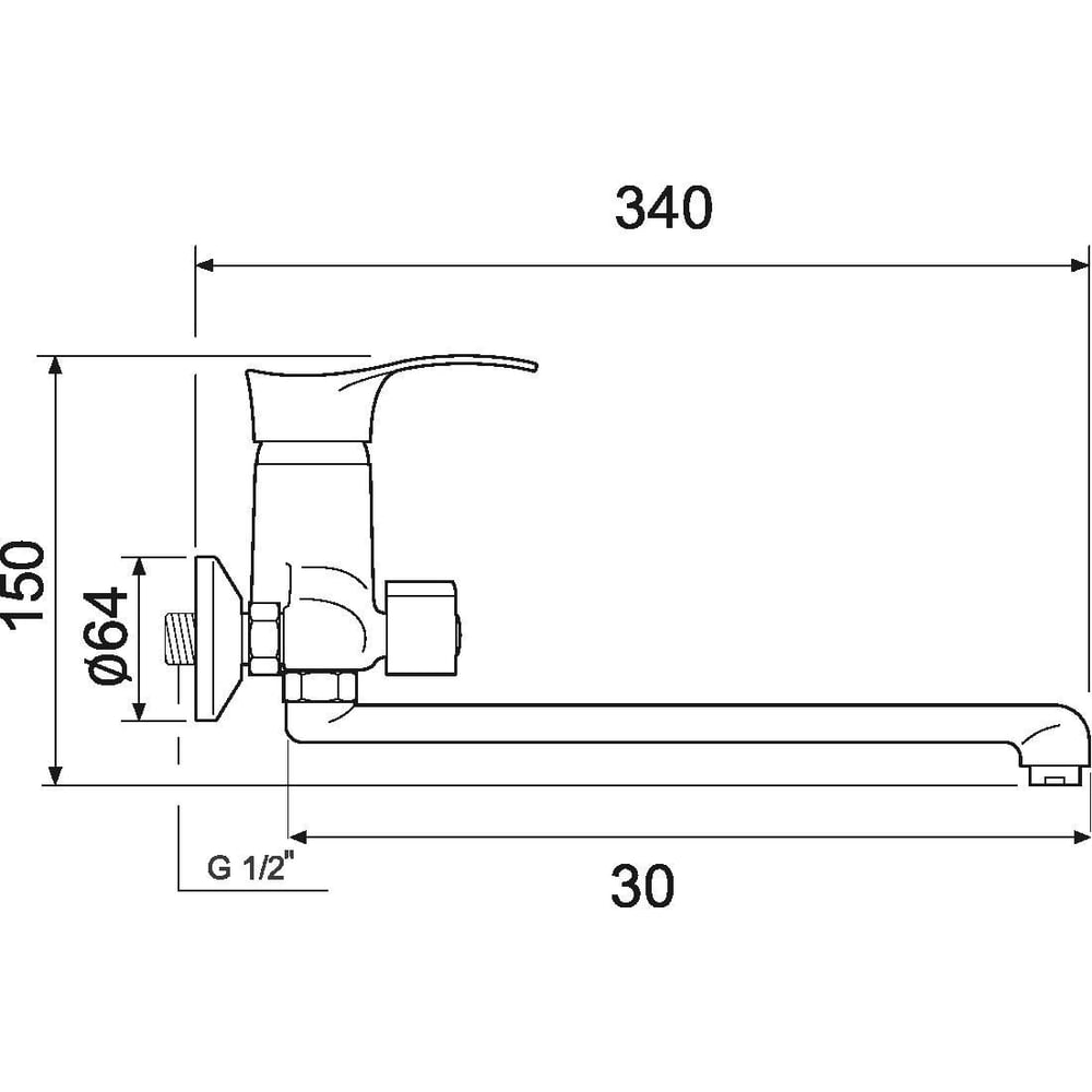 Смеситель для ванны РМС SL86-006E