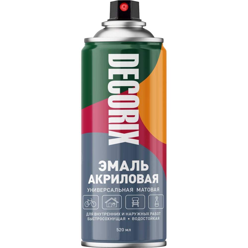 Аэрозоль Decorix универс.черный-матовый 520мл (12шт/уп) А02