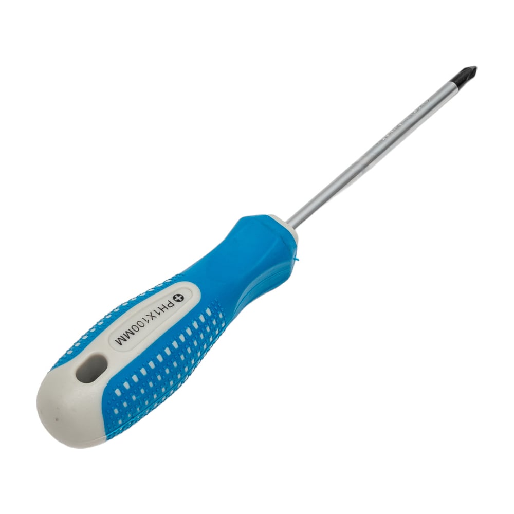 Отвёртка POINT, PH1 х 100 мм, CR-V, двухкомпонентная рукоятка, РемоКолор