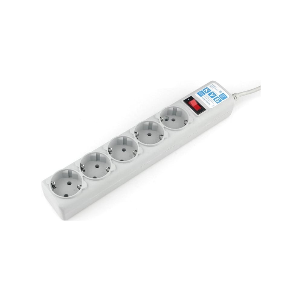 С фильтр Power Cube B 5,0м 5 розеток серый 30шт