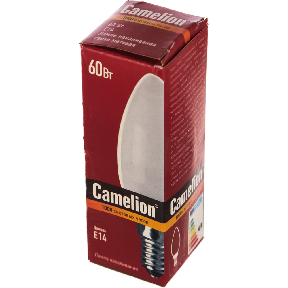 Camelion 60/B/FR/E14 (свеча мат) 100/10шт