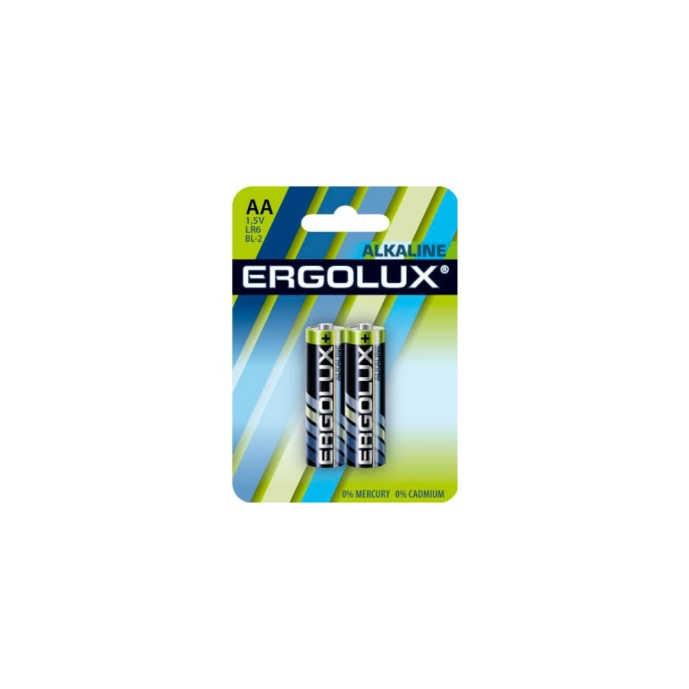 Батарейка Ergolux 1.5В LR6 Alkaline BL-2 11747