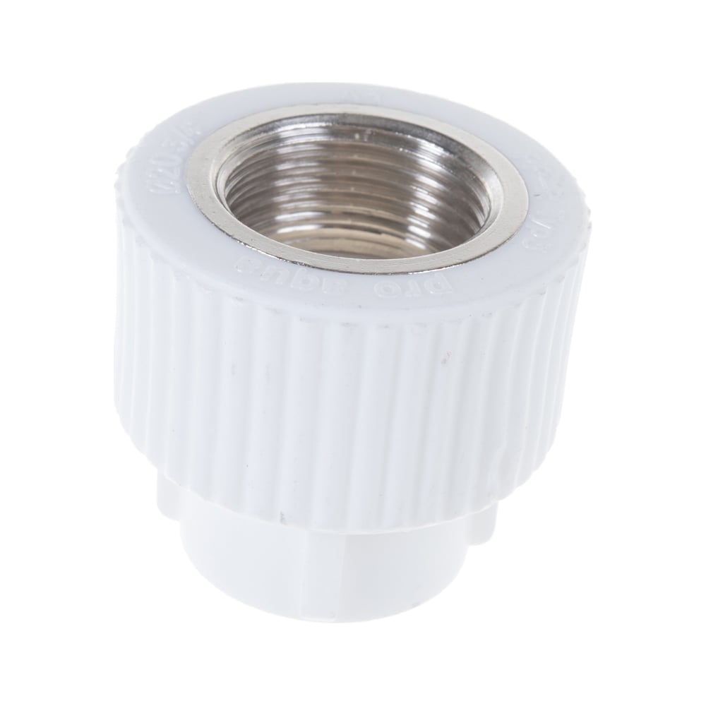 Комбинированная муфта PRO AQUA PP-R ВР белая d-20 мм 3/4 PA22010Pb"