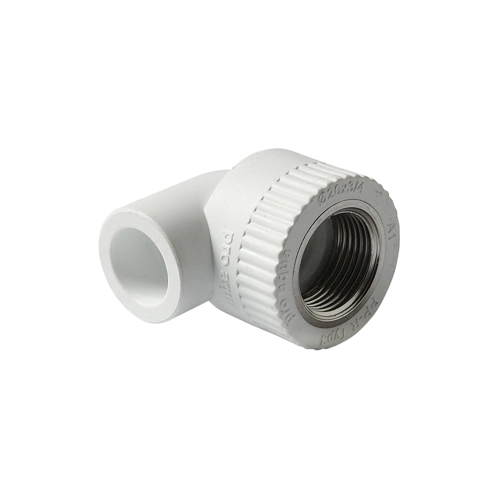 Комбинированный угольник PRO AQUA PP-R ВР белый, 20 мм, 1/2 PA26008Pb"