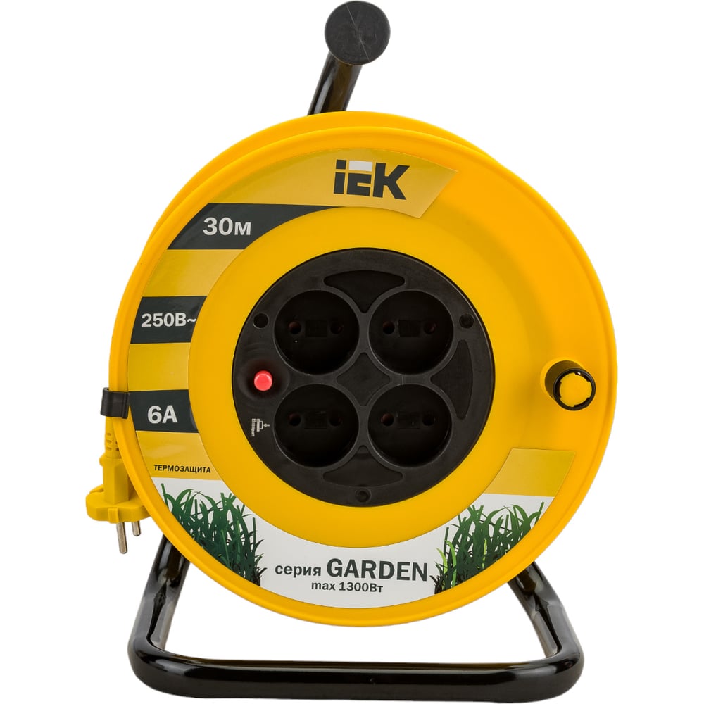Удлинитель на катушке с термозащитой 4х30м УК30 2х0.75 IEK Garden WKP23-06-04-30 277732
