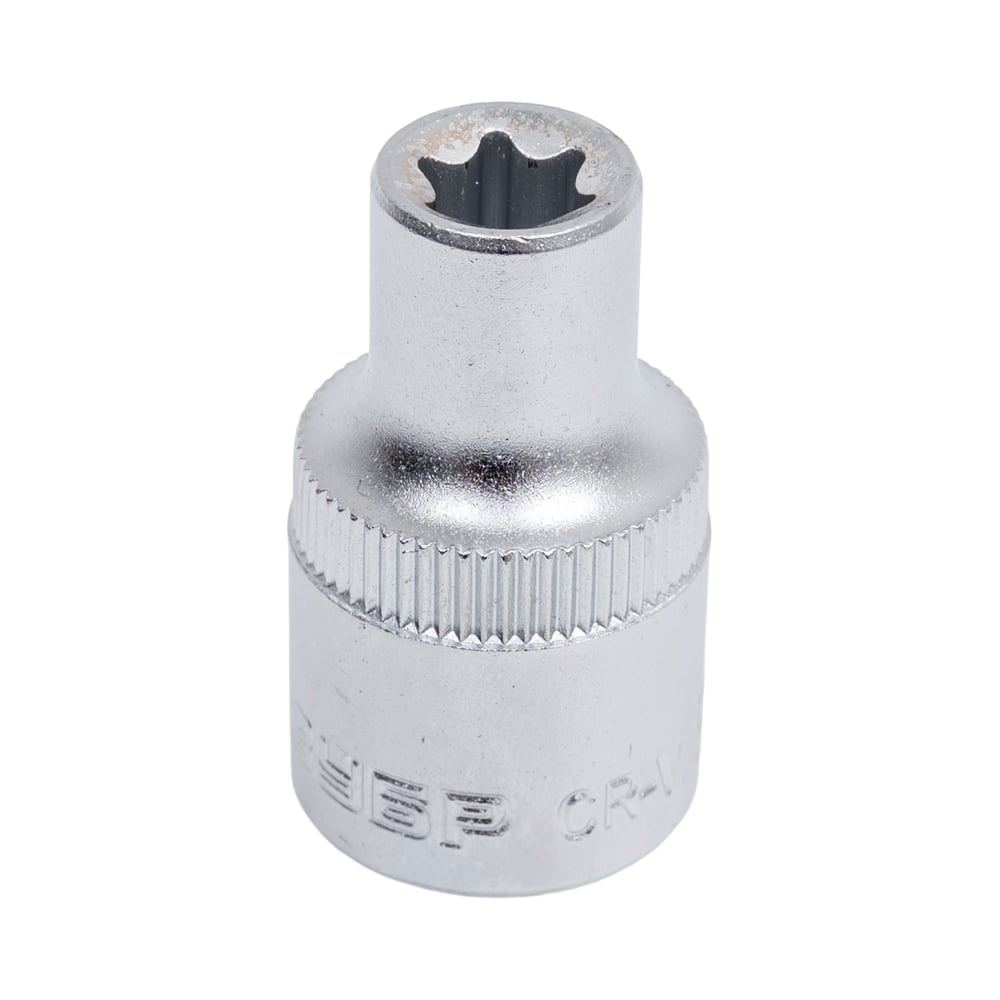 Головка торцовая ЗУБР "МАСТЕР" (1/2"), Cr-V E-TORX, хроматированное покрытие, E10