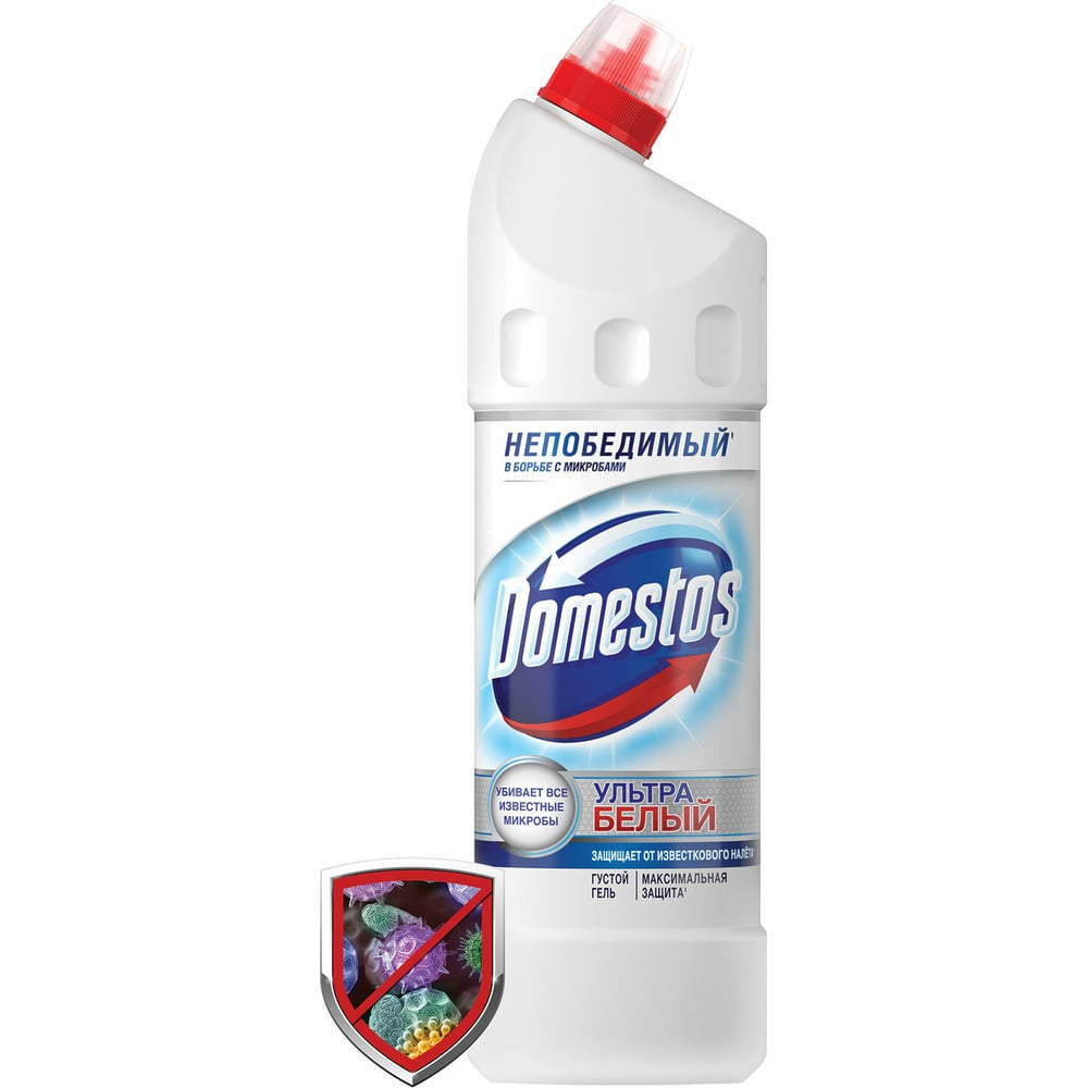 Средство для уборки туалета DOMESTOS Эксперт сила 7 Ультра Белый 8712561015875
