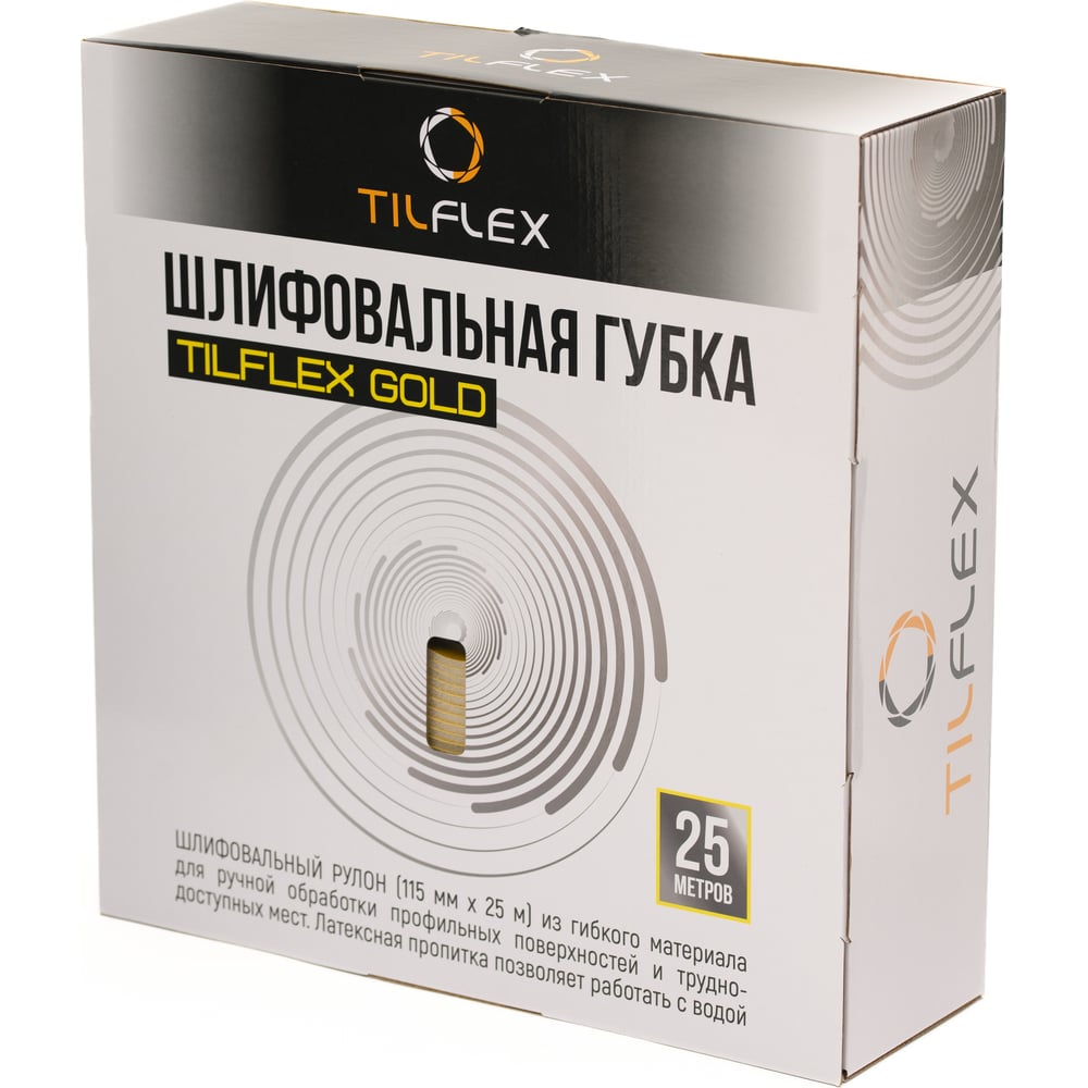 Шлифовальная губка GOLD в рулоне P240, 115 мм, 25 м TILFLEX TL28-G240