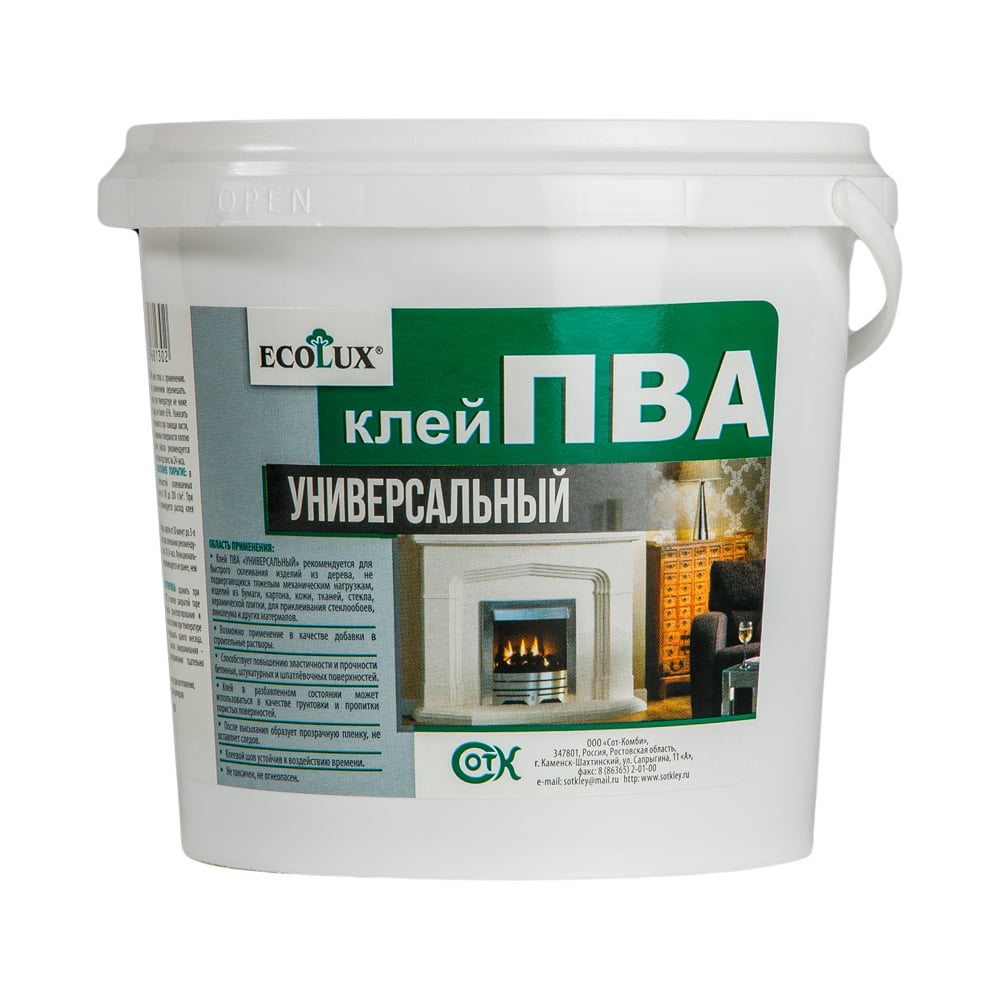 Универсальный клей ПВА ECOLUX 5 кг 4607133681340