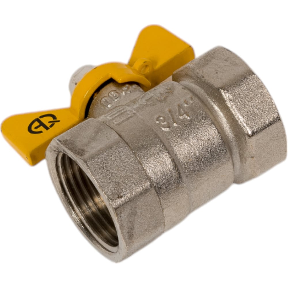 Шаровой кран для газа AQUALINK 3/4 вн-вн бабочка 7108