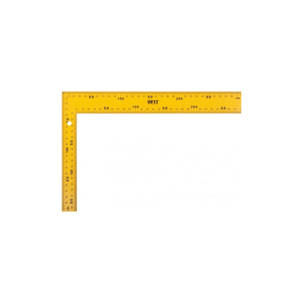 Угольник столярный цельнометаллический желтый FIT крашеная шкала 400 x 600 мм 19626