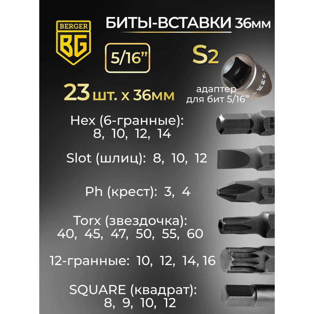 Универсальный набор инструментов 135 предметов Berger BG BG135-1214