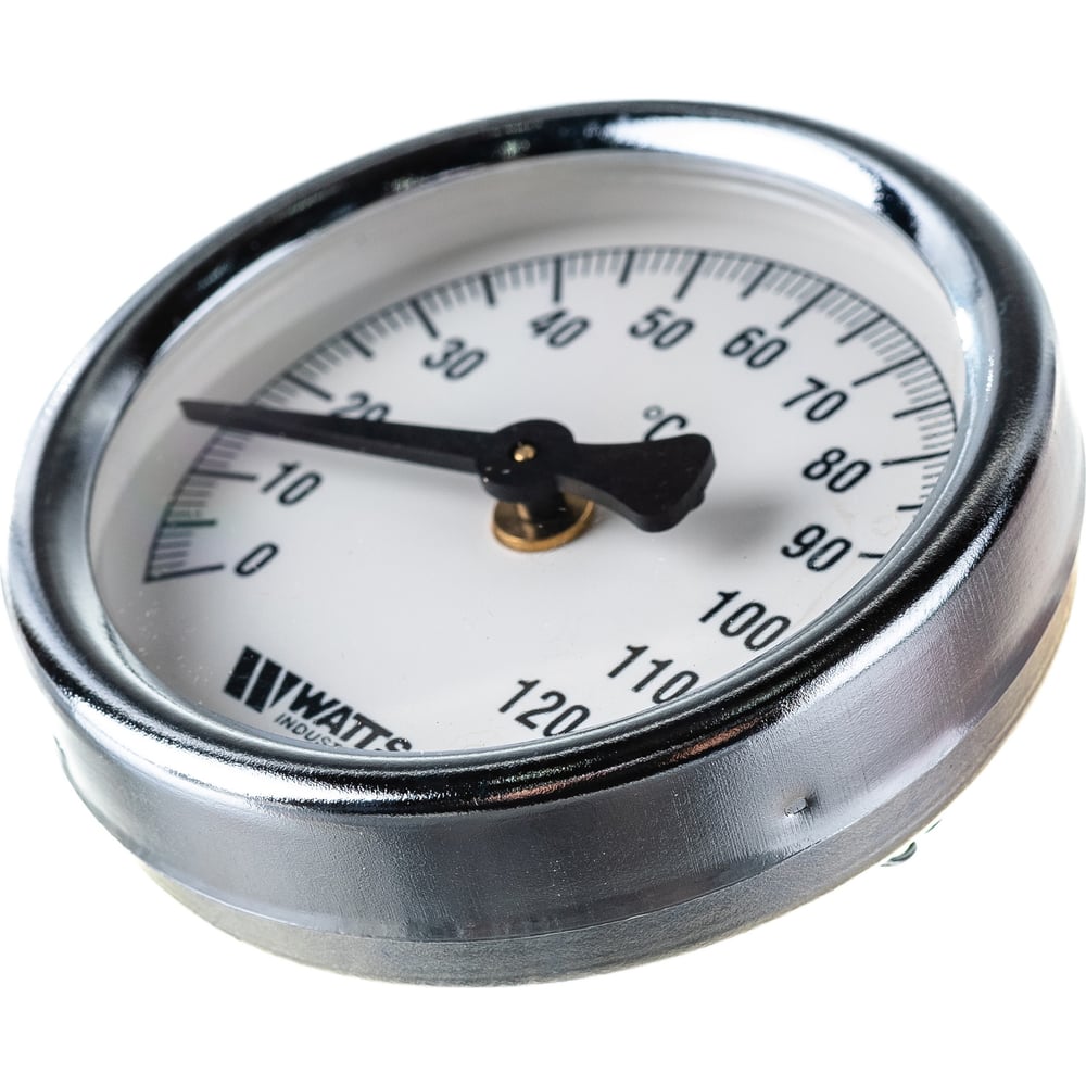 Термометр Watts F+R810 TCM биметаллический, накладной, 63mm, 0-120C 10006504