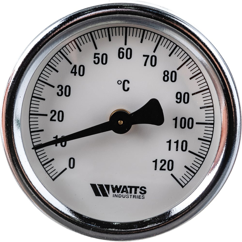 Термометр Watts F+R810 TCM биметаллический, накладной, 63mm, 0-120C 10006504