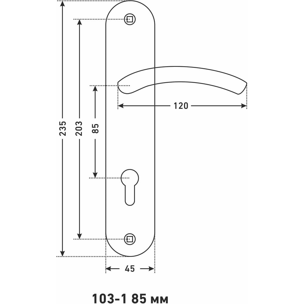 Комплект ручек Аллюр 132-1, 85 мм, CP хром 12444