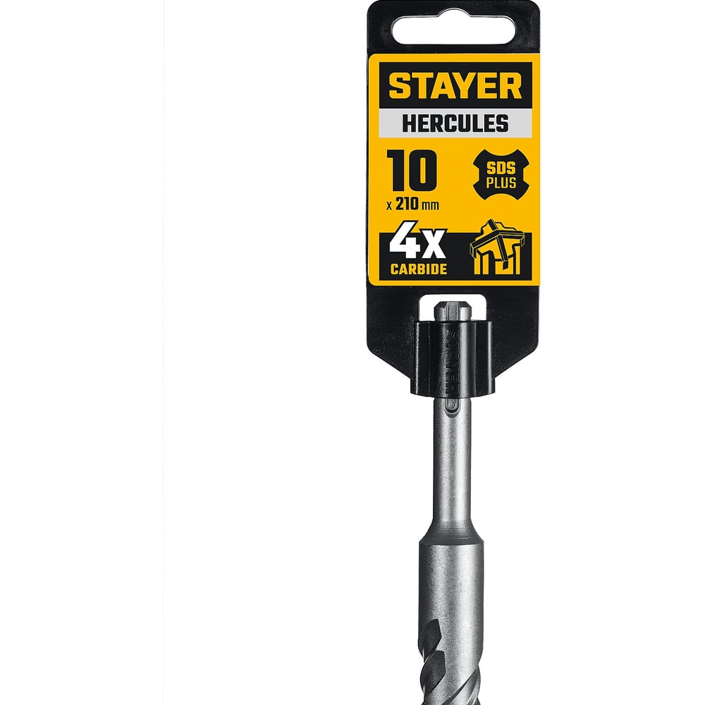 Бур STAYER Hercules-4Х 10x210 мм, SDS-plus 29290-210-10