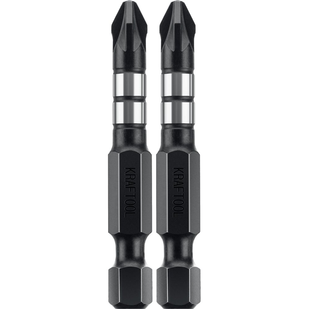 Ударные биты KRAFTOOL Impact Pro PZ2, 50 мм, 2 шт 26193-2-50-S2