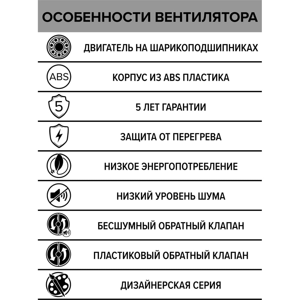 Осевой вытяжной вентилятор ERA BREEZE 4C Gray metal, диаметр 98 мм, декоративный 90-06905