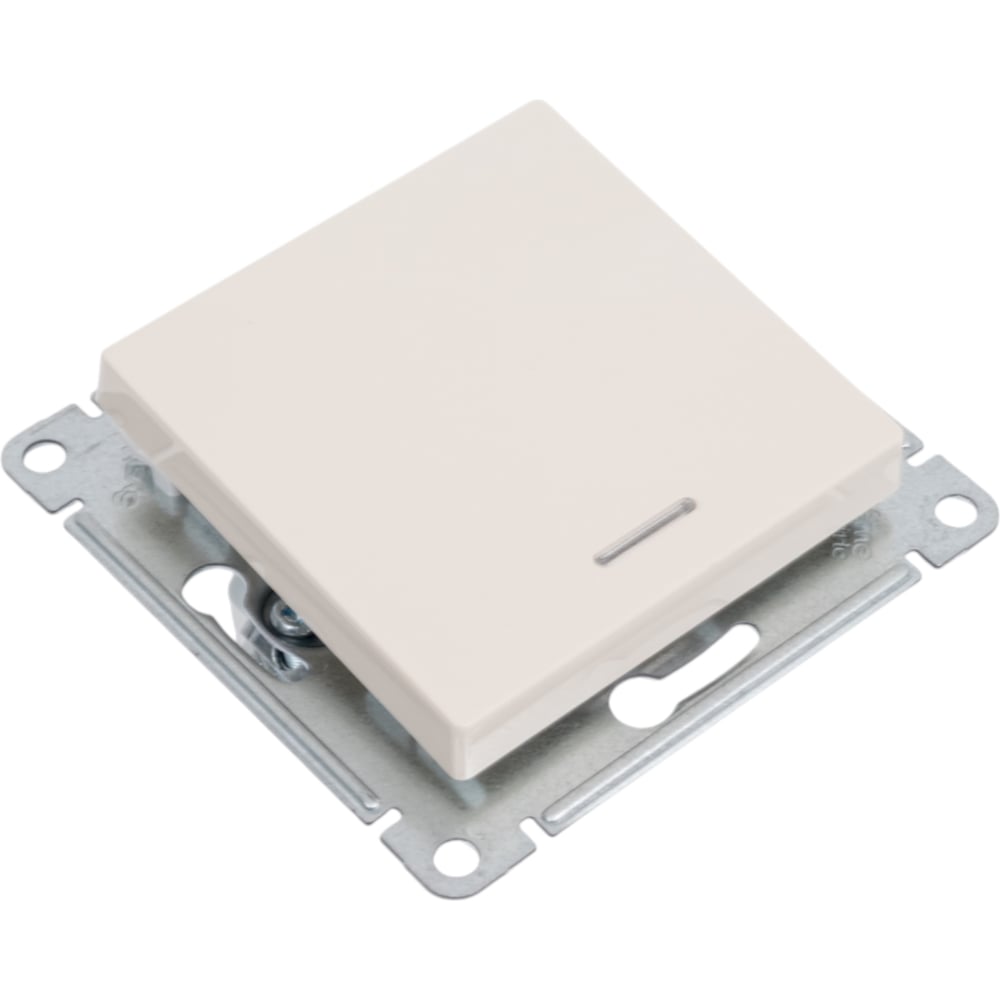 1-клавишный выключатель с подсветкой Systeme Electric (Schneider Electric) ATLASDESIGN сх.1а, 10АХ, бежевый ATN000213