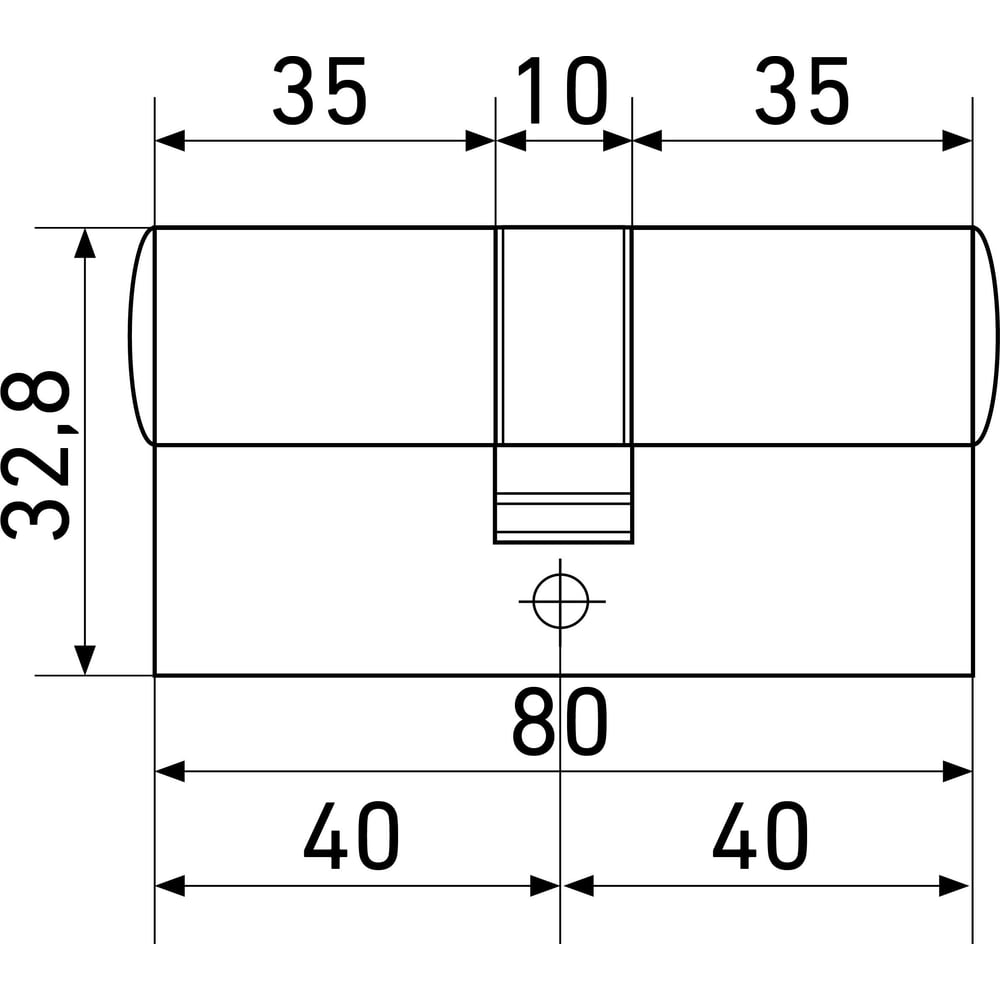 Цилиндровый механизм Стандарт MAX 80 (40x40), SN, 5 кл. перф., ключ/ключ 14790