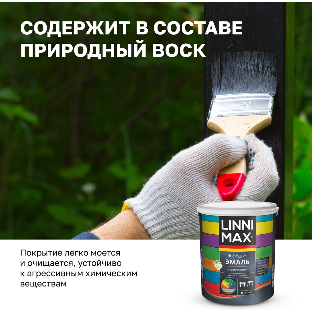Эмаль универсальная шелковисто-матовая LINNIMAX (ALPINA) Аква База 1 2,5 л, 948105444