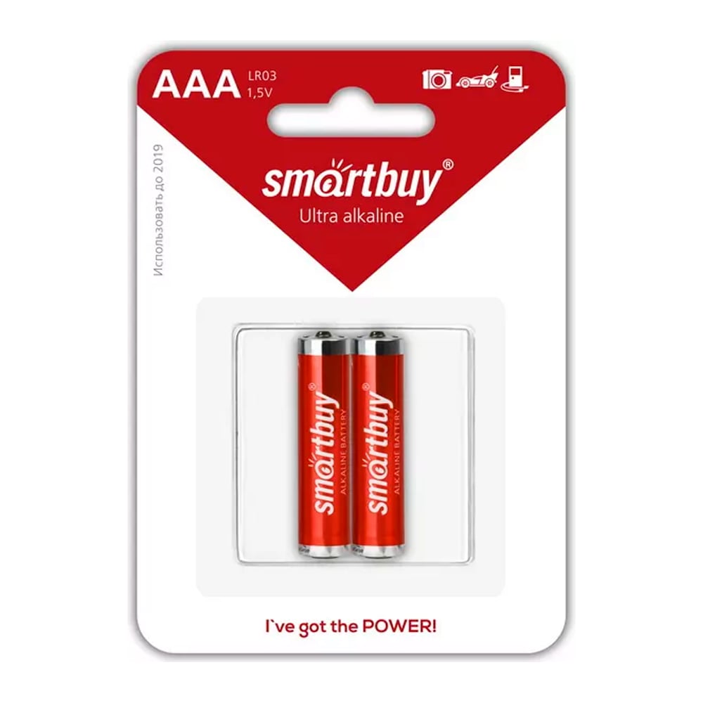 Батарейка Smartbuy алкалиновая lr03/2b (24/240) упаковка 2 шт. SBBA-3A02B
