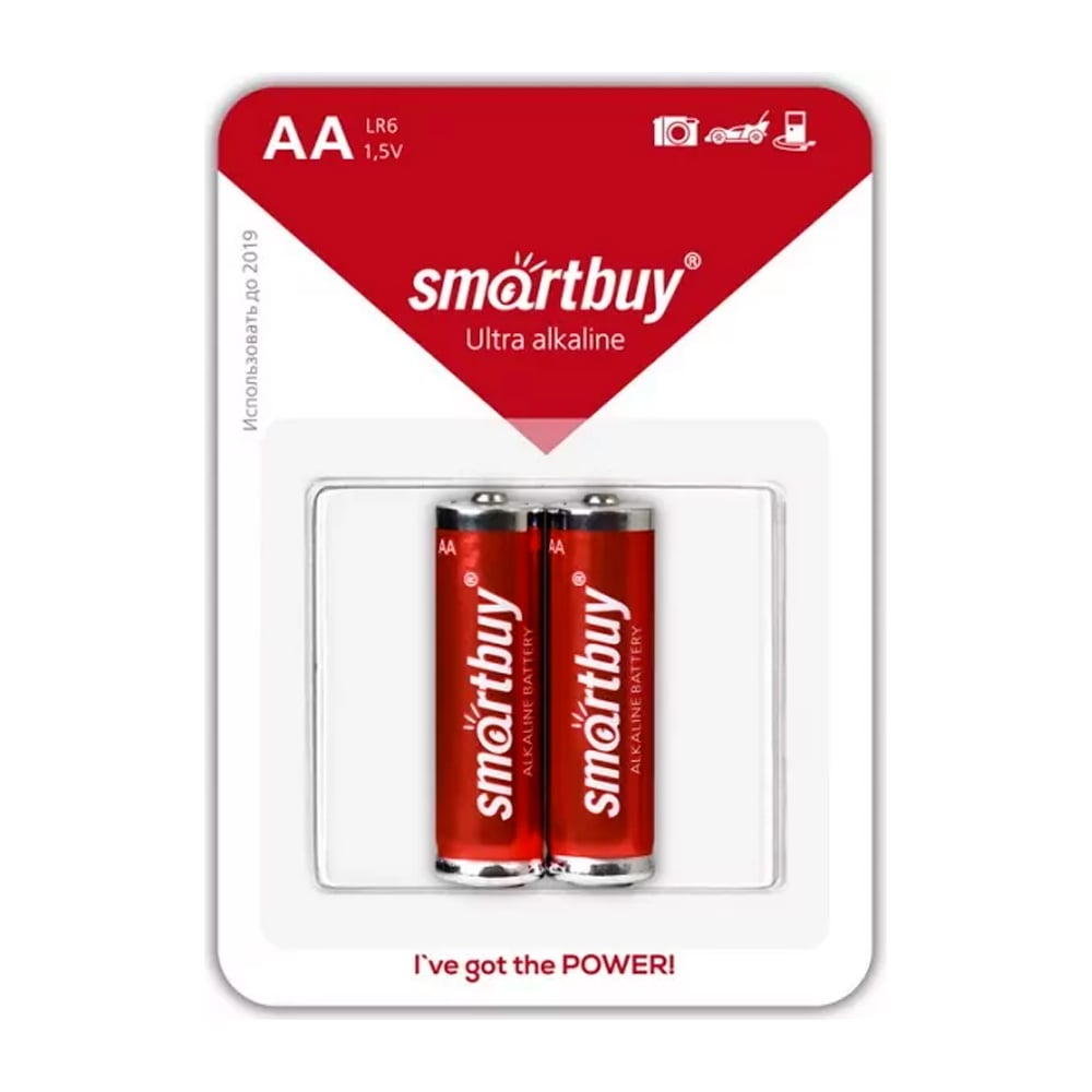 Батарейка Smartbuy алкалиновая lr6/2b (24/240) упаковка 2 шт. SBBA-2A02B