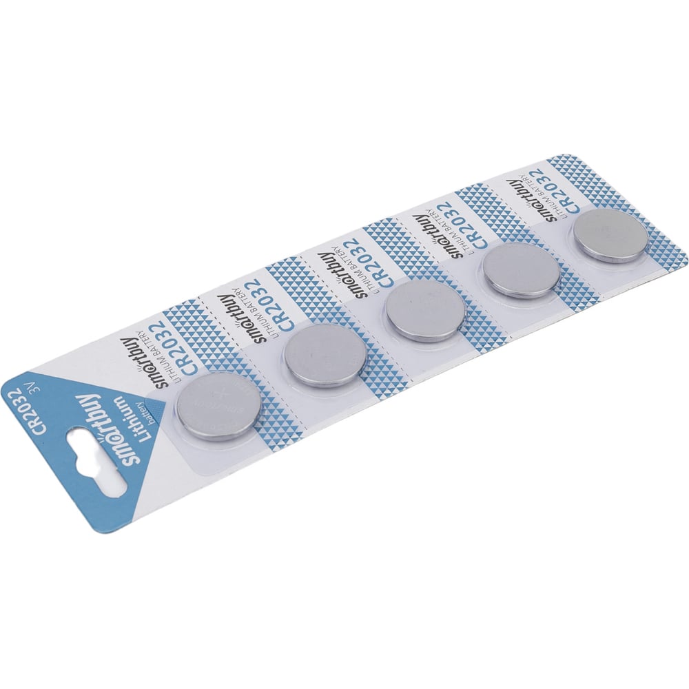 Элемент питания Smartbuy литиевый, cr2032/5b (100/4000) упаковка 5 шт. SBBL-2032-5B
