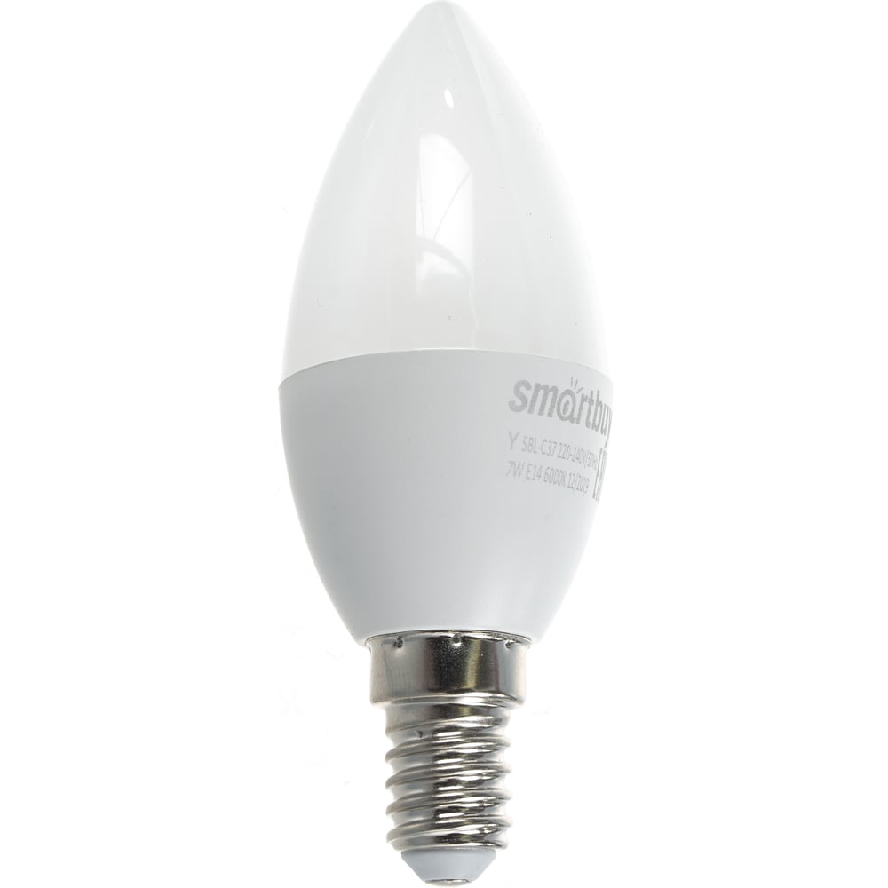 Светодиодная лампа Smartbuy LED C37-07W/6000 SBL-C37-07-60K-E14