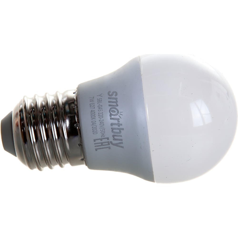 Светодиодная (LED) Лампа Smartbuy-G45-07W/4000/E27