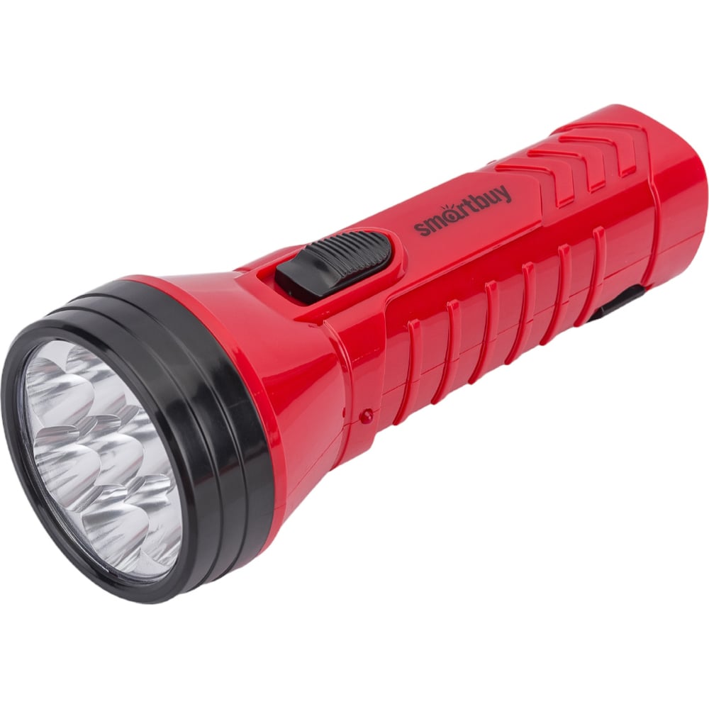 Аккумуляторный светодиодный фонарь Smartbuy 7 LED с прямой зарядкой, красный SBF-95-R