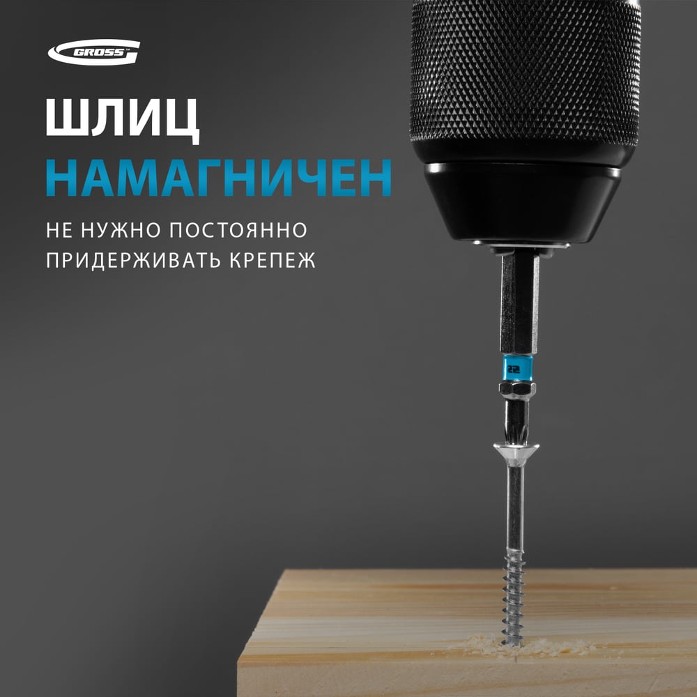 Бита TOR*30,50мм, сталь S2.10шт//GROSS