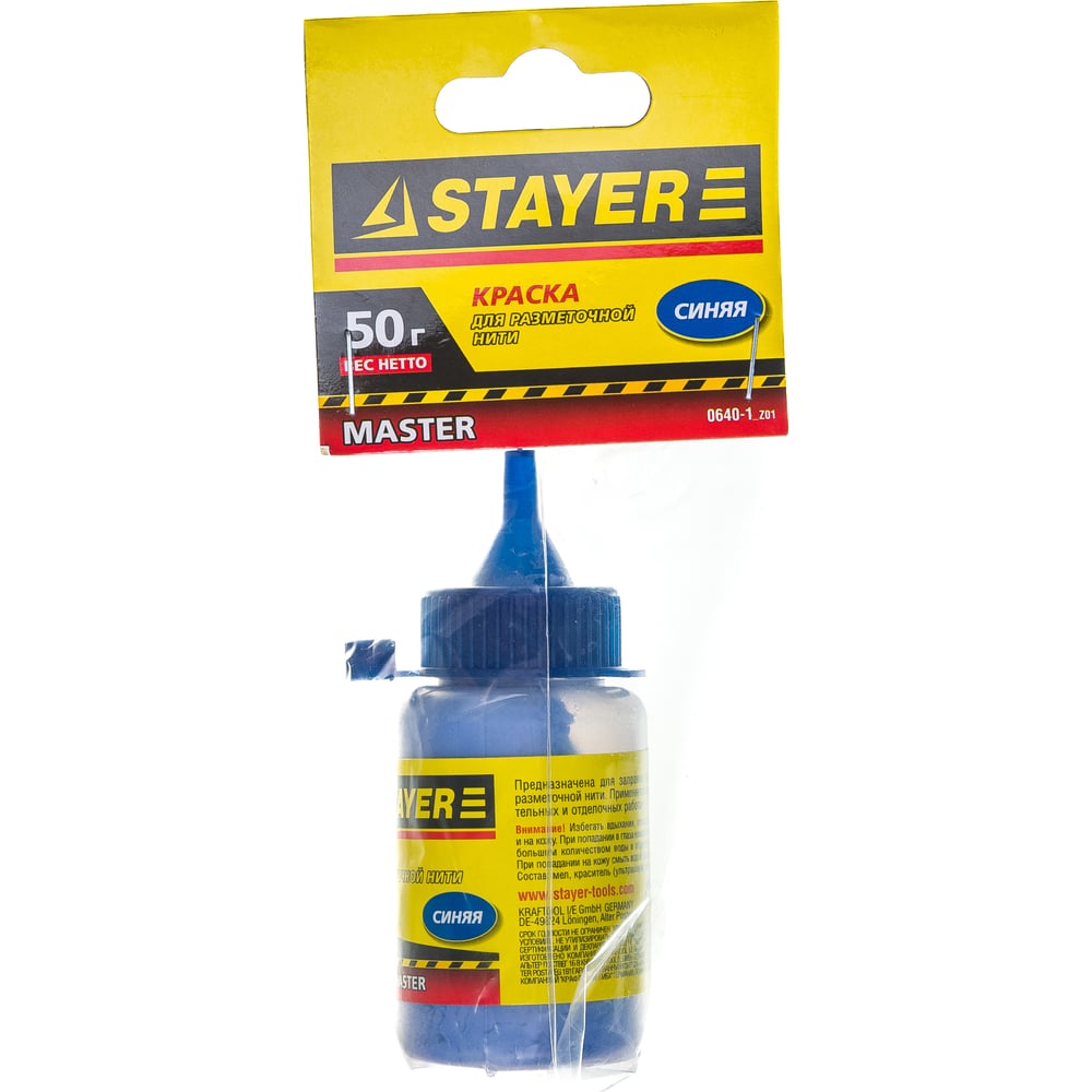 Синяя краска для разметочных шнуров 50 г STAYER 0640-1_z01