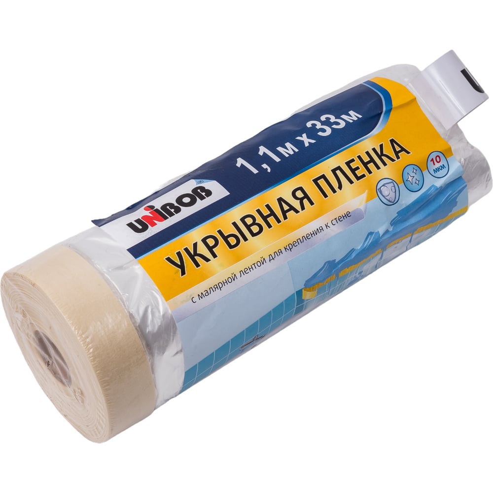 Пленка защитная 1.1х33 м с малярной лентой UNIBOB 211781