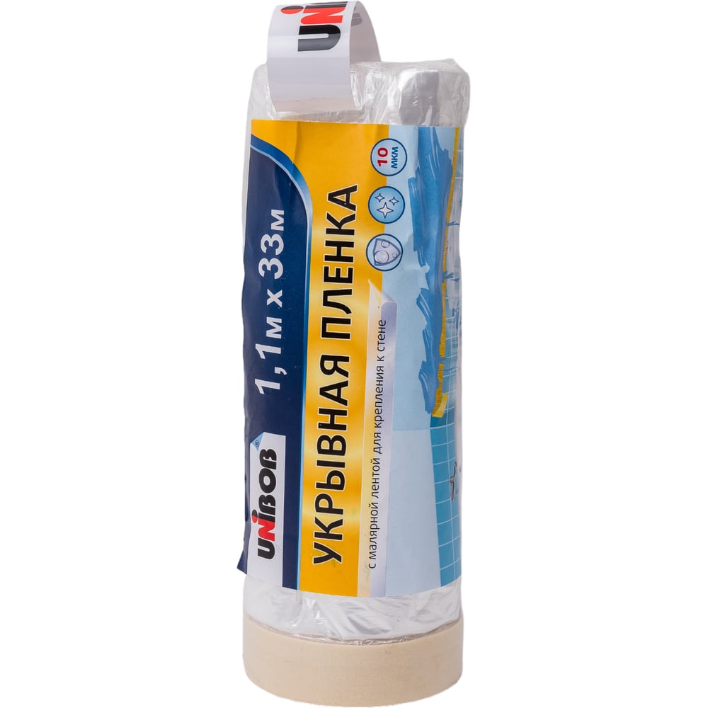 Пленка укрывная с молярной лентой Unibob 1,1м х33м 25шт/уп