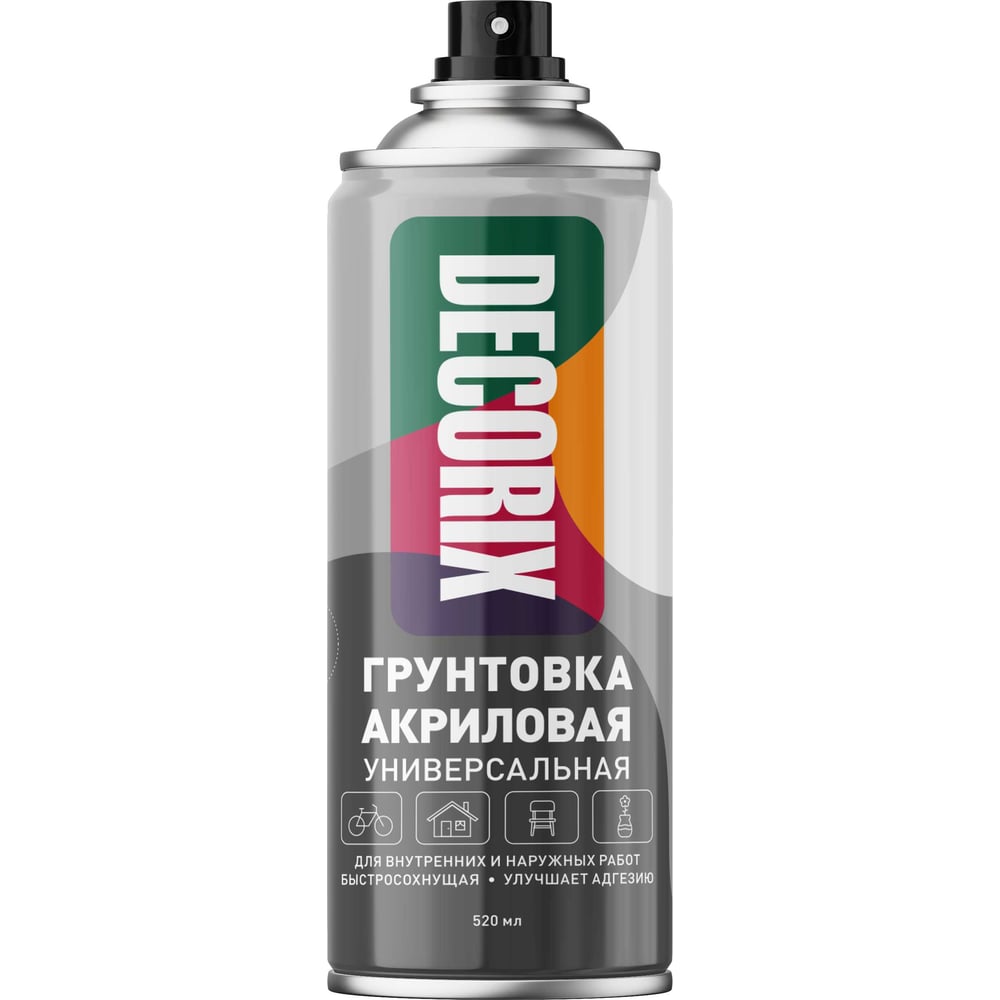 Аэрозоль Decorix грунтовка по ржавчине серая (12шт/уп)