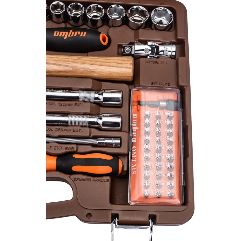 Универсальный набор инструмента Ombra OMT75S 1/4DR и 1/2"DR"