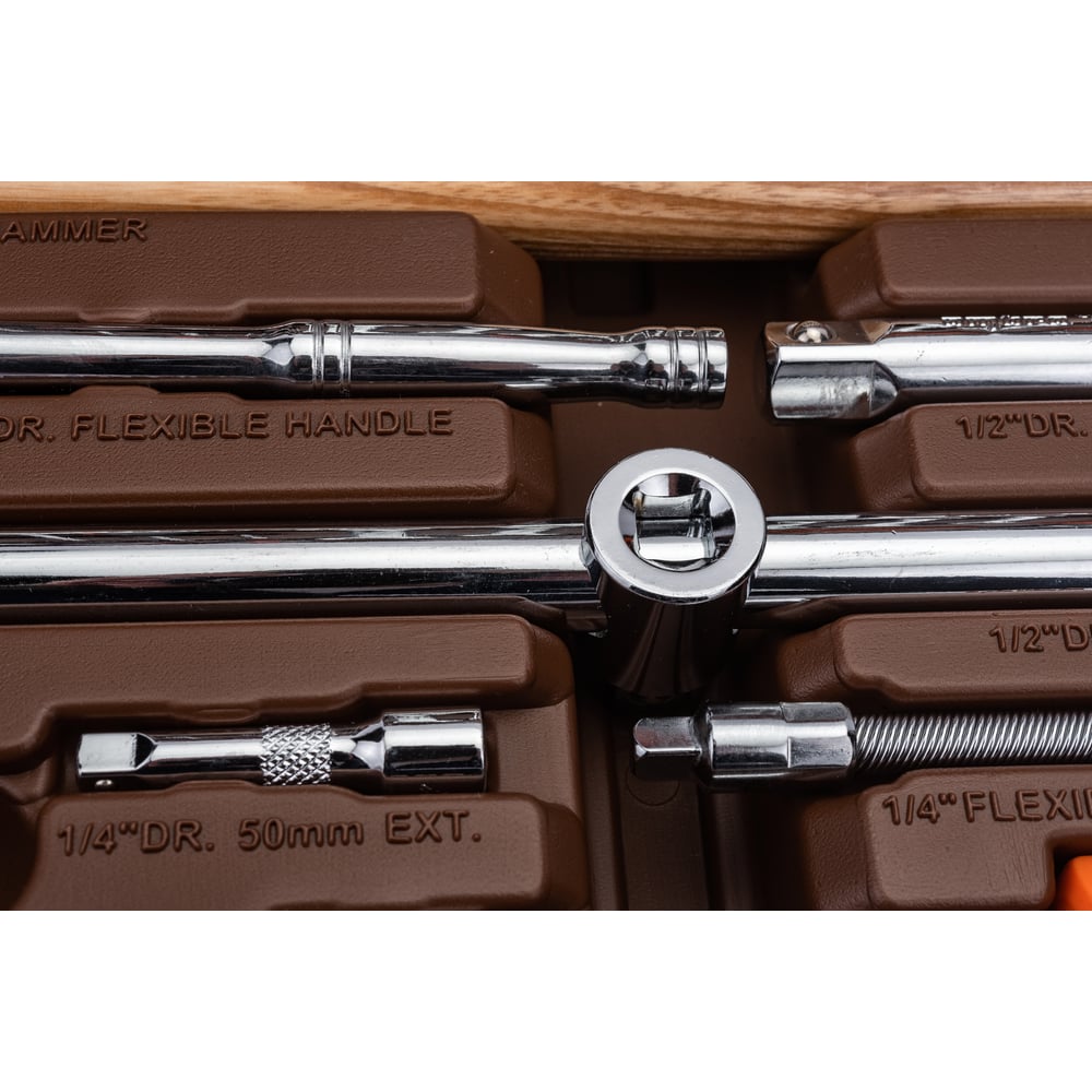 Универсальный набор инструмента Ombra OMT75S 1/4DR и 1/2"DR"